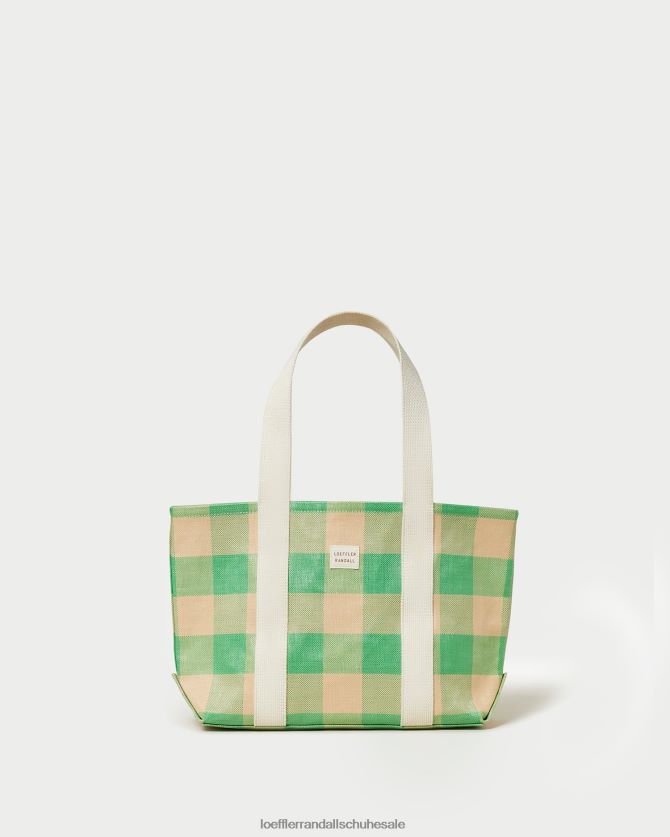 Frauen Loeffler Randall Bennett mittelgroße Tragetasche Grün/Butterscotch-Karomuster Taschen 846824314