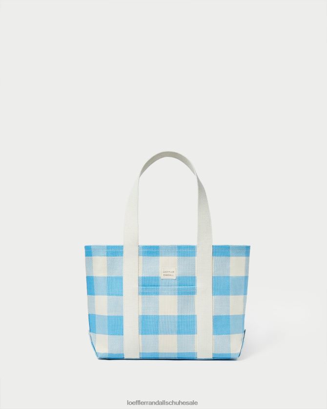 Frauen Loeffler Randall Bennett mittelgroße Tragetasche blauer Gingham Taschen 846824319