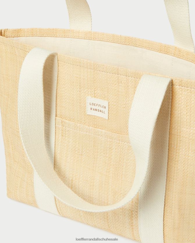 Frauen Loeffler Randall Bennett mittelgroße Tragetasche natürlicher Bast Taschen 846824316