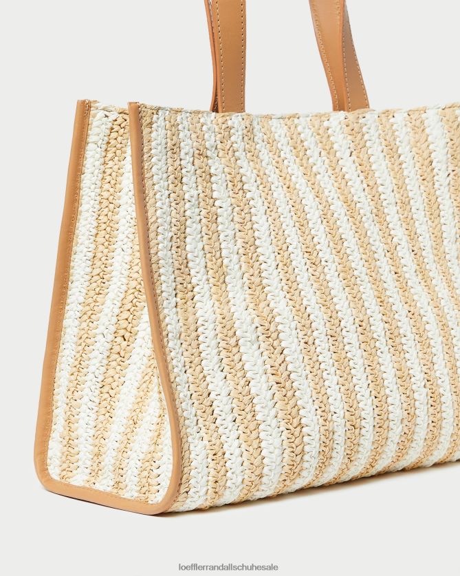 Frauen Loeffler Randall Pia natürliche gehäkelte Tasche weiß/natur gestreift Taschen 846824323