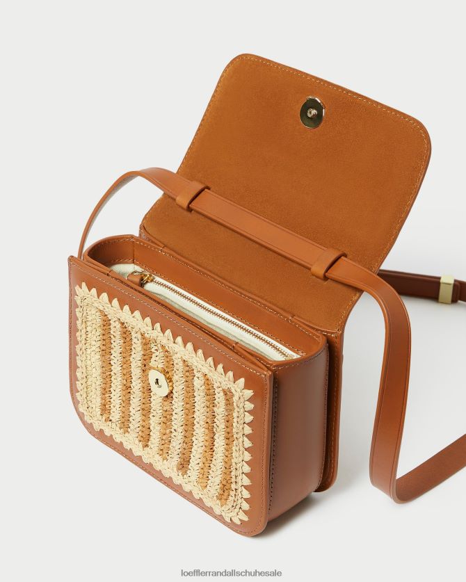 Frauen Loeffler Randall Kenton gehäkelte Umhängetasche natur/braun/cognac Taschen 846824328