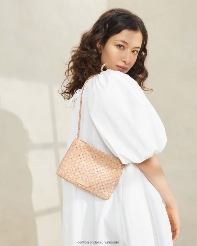 Frauen Loeffler Randall Marison gewebte Umhängetasche Wüstensand Taschen 846824325