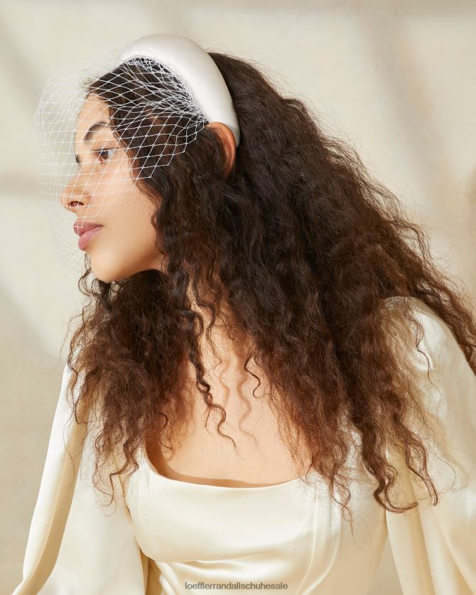Frauen Loeffler Randall Adora-Stirnband mit Schleier Creme Zubehör 846824149