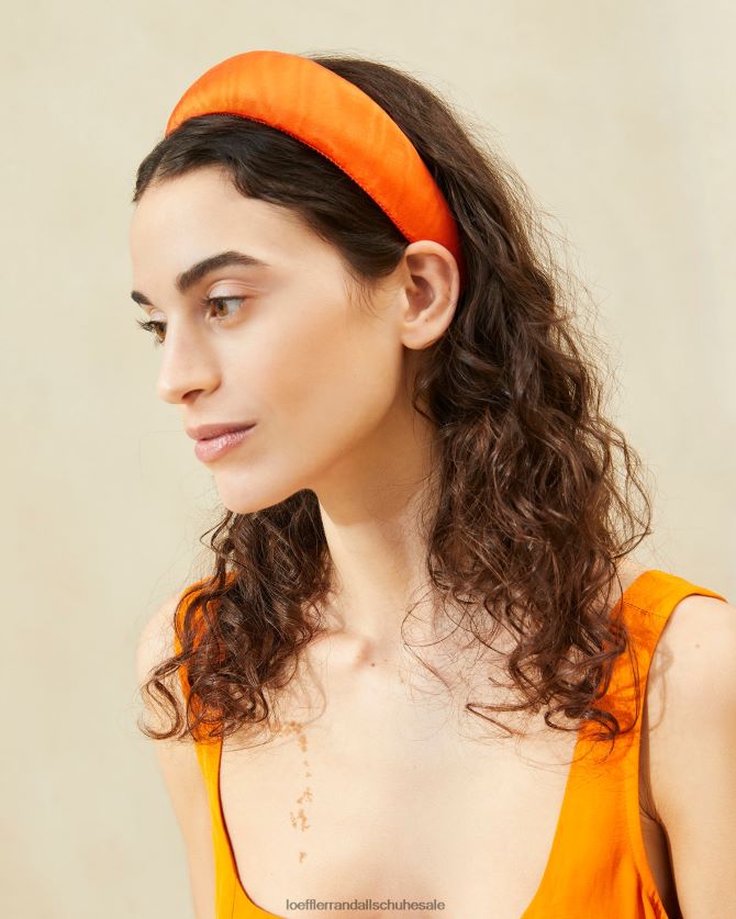 Frauen Loeffler Randall Bellamy Moiré-Stirnband Mandarine Zubehör 846824159