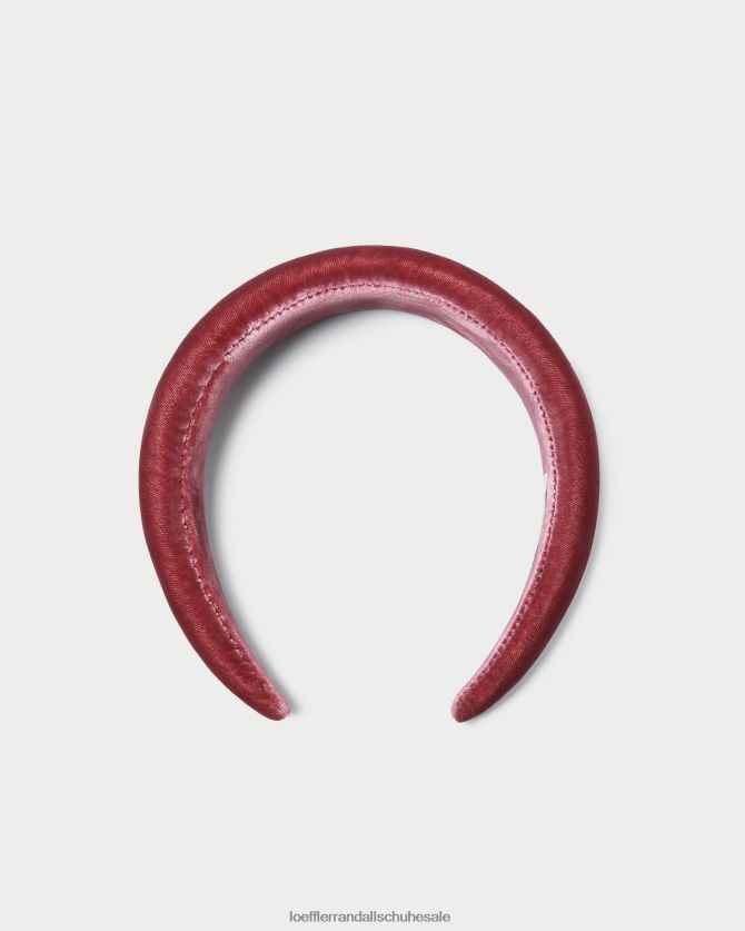 Frauen Loeffler Randall Stirnband aus Bellamy-Samt Teerose Zubehör 846824152